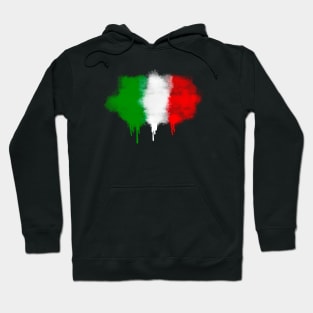 Italy Flag Spray Paint Hoodie